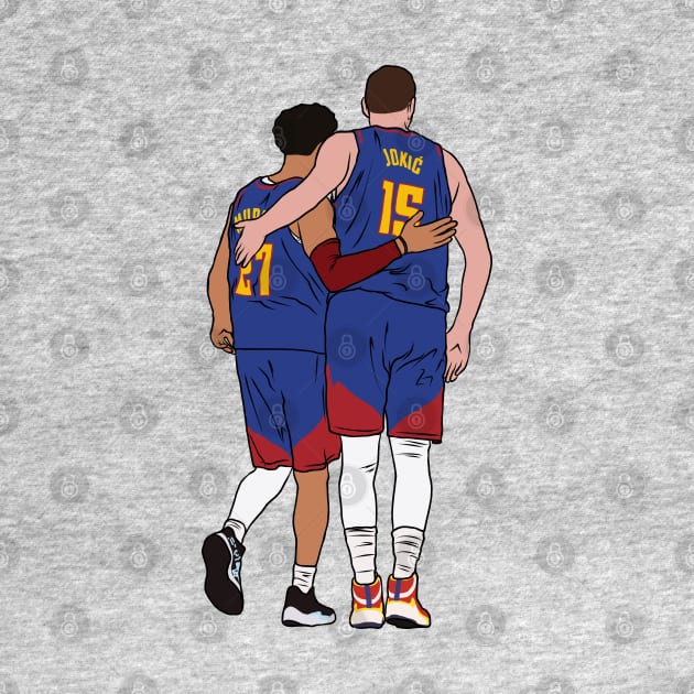 Jamal Murray and Nikola Jokic by rattraptees